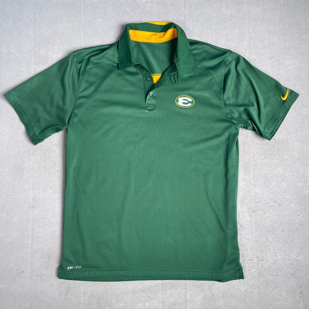 Nike Dri-FIT‎ Golf Polo Shirt Athletic Green Eastern Michigan Eagles Mens Large
